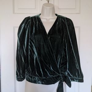 New w/o tags Madewell velvet wrap top Medium